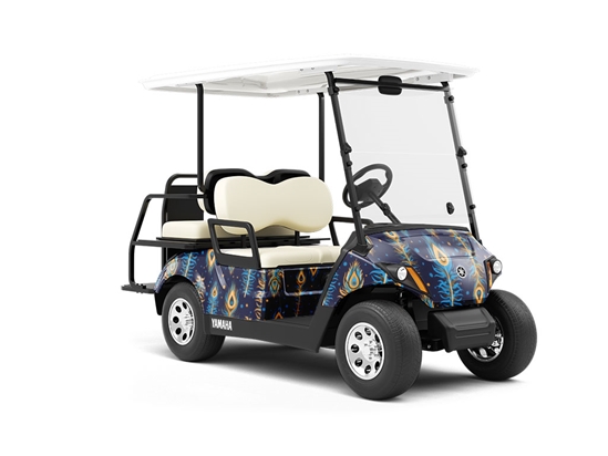 Richly Worn Birds Wrapped Golf Cart
