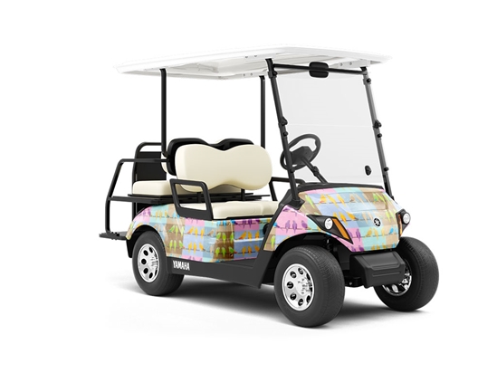 Line Busy Birds Wrapped Golf Cart