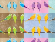 Line Busy Birds Vinyl Wrap Pattern