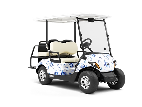 True Blue Birds Wrapped Golf Cart