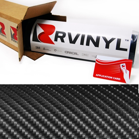 Rwraps™ 4D Carbon Fiber Vinyl Wrap Film - Black