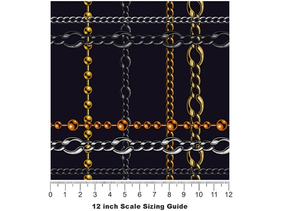 Chain Excitement Bling Vinyl Film Pattern Size 12 inch Scale
