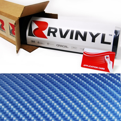Rwraps™ 4D Carbon Fiber Vinyl Wrap Film - Blue