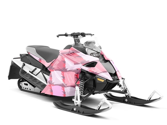 Pink  Brick Custom Wrapped Snowmobile
