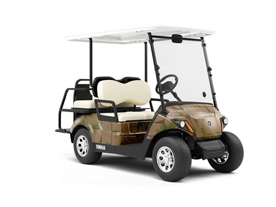Brown Mossy Brick Wrapped Golf Cart