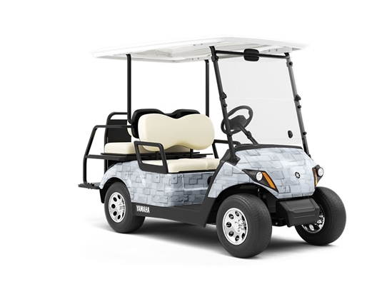 Cloud Grey Brick Wrapped Golf Cart