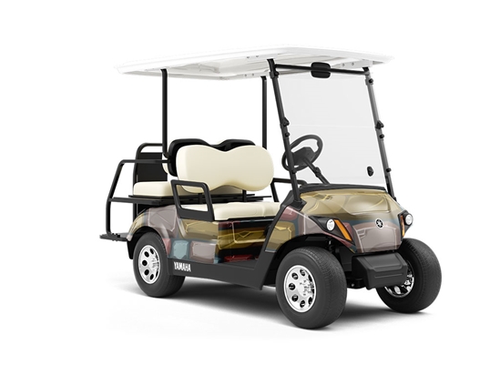 Earth Tone Brick Wrapped Golf Cart
