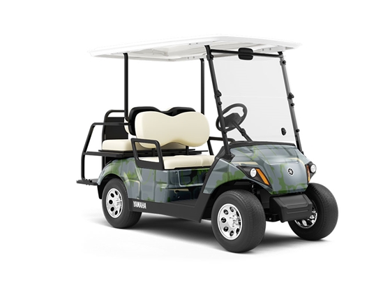 Grey Mossy Brick Wrapped Golf Cart