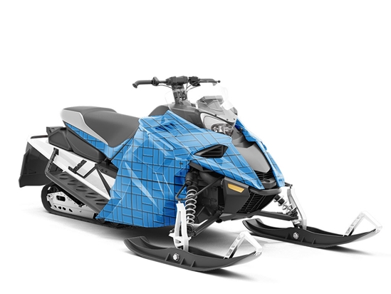 Blue  Brick Custom Wrapped Snowmobile