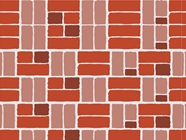 Rust Red Brick Vinyl Wrap Pattern