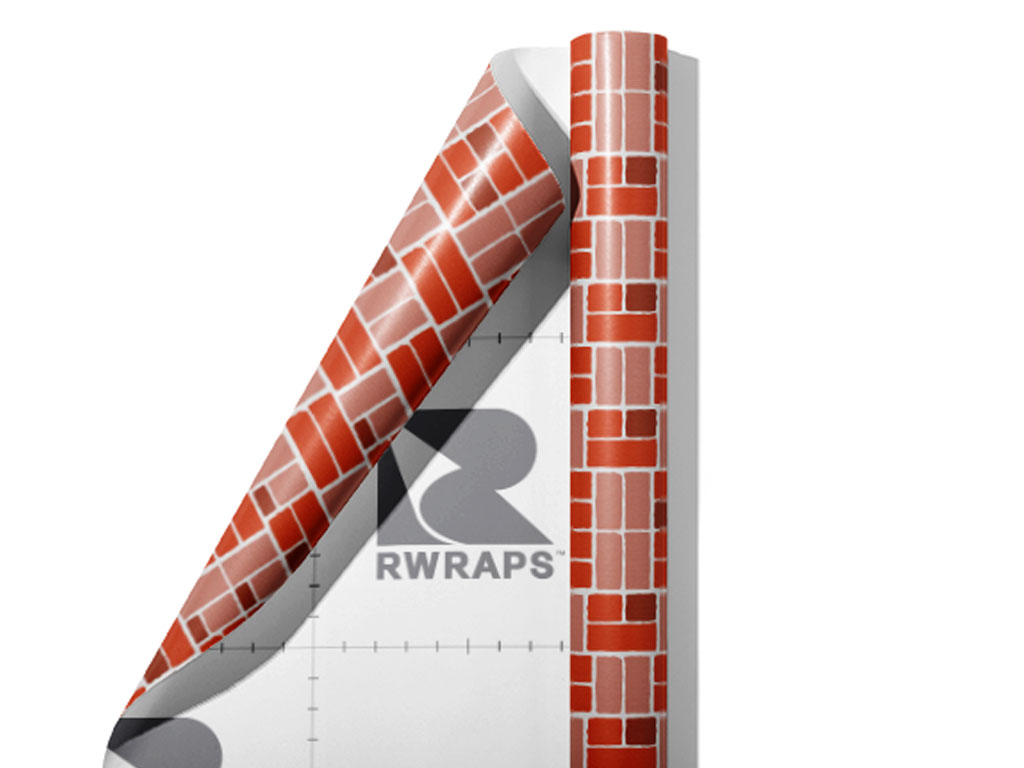Rust Red Brick Wrap Film Sheets