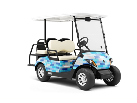 Capri Blue Brick Wrapped Golf Cart