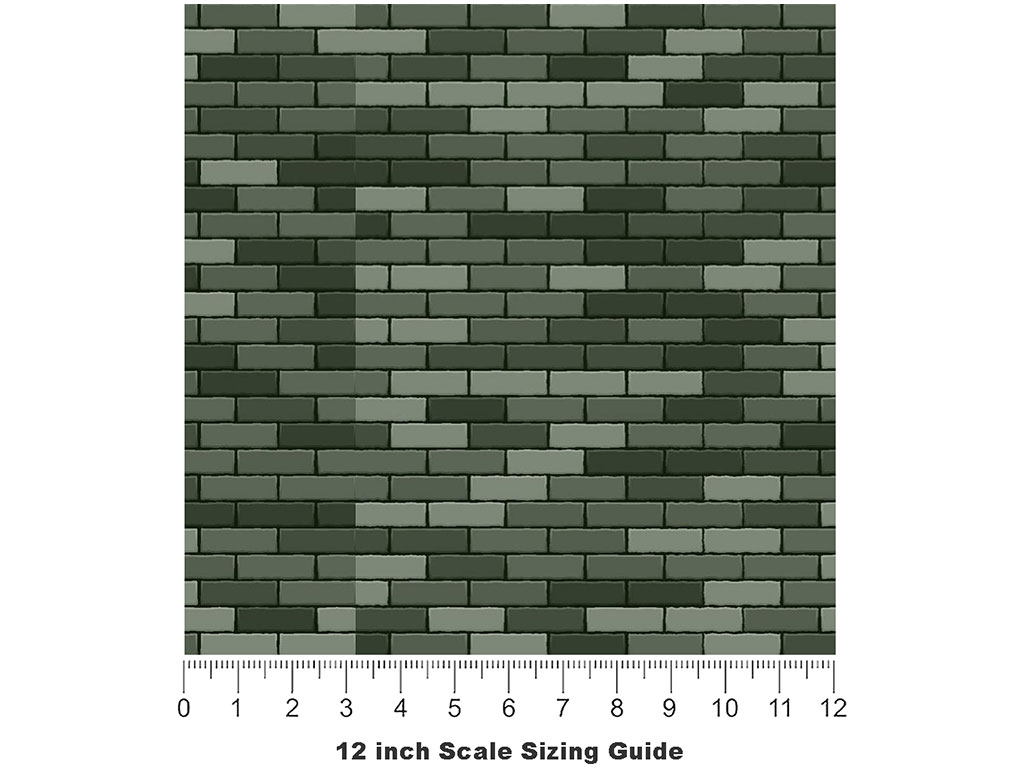 Dartmouth Green Brick Vinyl Film Pattern Size 12 inch Scale