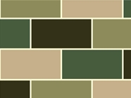 Olive Green Brick Vinyl Wrap Pattern