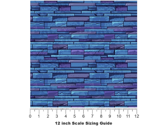 Azure  Brick Vinyl Film Pattern Size 12 inch Scale