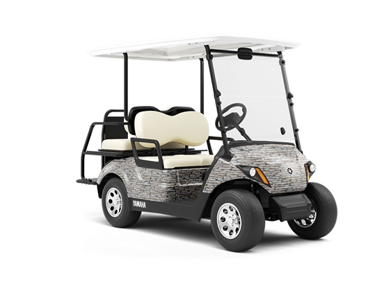 Light Grey Brick Wrapped Golf Cart