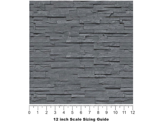 Slate  Brick Vinyl Film Pattern Size 12 inch Scale