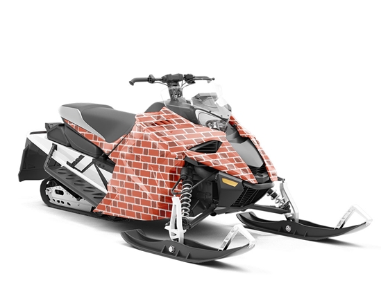 Clay Orange Brick Custom Wrapped Snowmobile