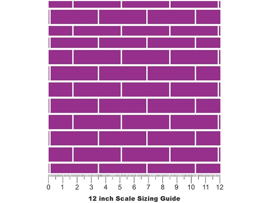 Purple  Brick Vinyl Film Pattern Size 12 inch Scale