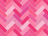 Carnation Pink Brick Vinyl Wrap Pattern
