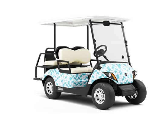 Teal  Brick Wrapped Golf Cart