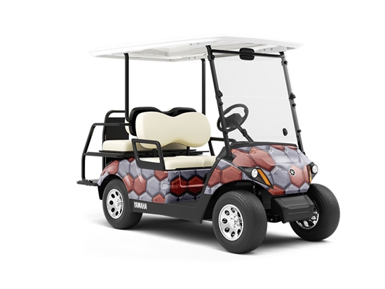 Fire Engine Red Brick Wrapped Golf Cart