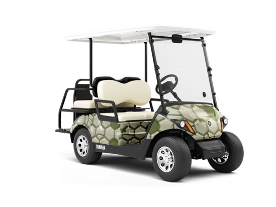 Green Mossy Brick Wrapped Golf Cart