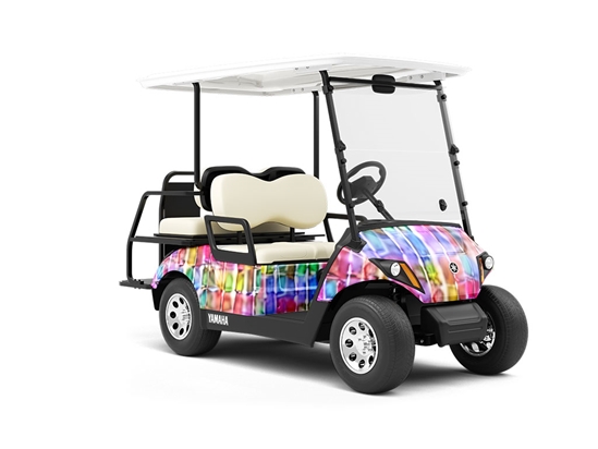 Abstract  Brick Wrapped Golf Cart