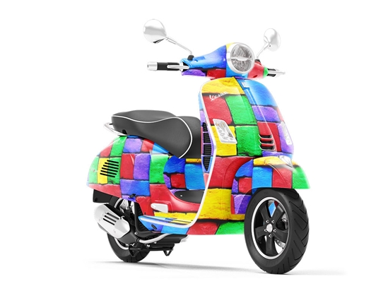 Stacked  Brick Vespa Scooter Wrap Film