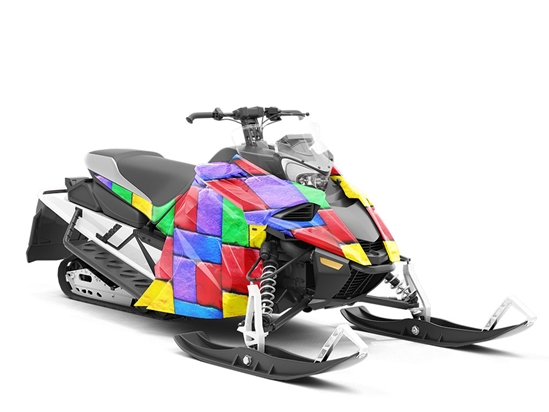 Stacked  Brick Custom Wrapped Snowmobile