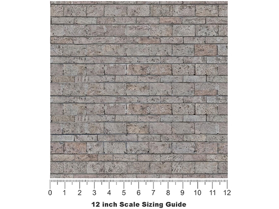 Courthouse Grey Brick Vinyl Film Pattern Size 12 inch Scale