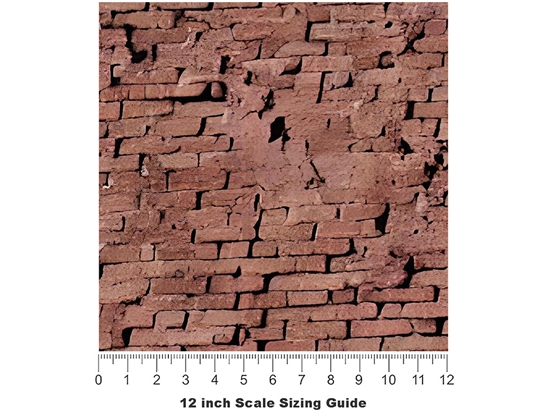 Crumbling  Brick Vinyl Film Pattern Size 12 inch Scale