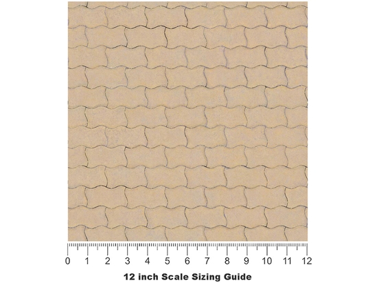 Brown Zigzag Brick Vinyl Film Pattern Size 12 inch Scale