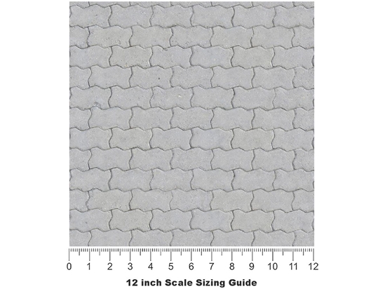 Grey Zigzag Brick Vinyl Film Pattern Size 12 inch Scale