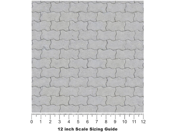 Grey Zigzag Brick Vinyl Film Pattern Size 12 inch Scale