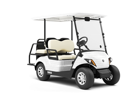 Stepped White Brick Wrapped Golf Cart