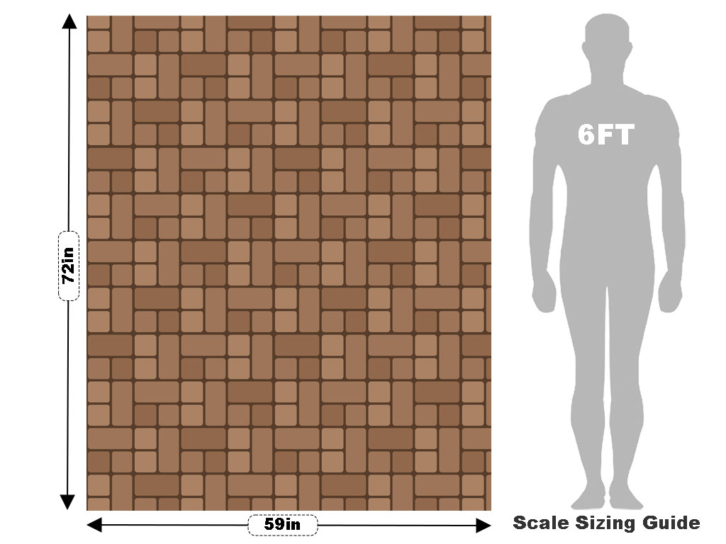 Brown  Brick Vehicle Wrap Scale