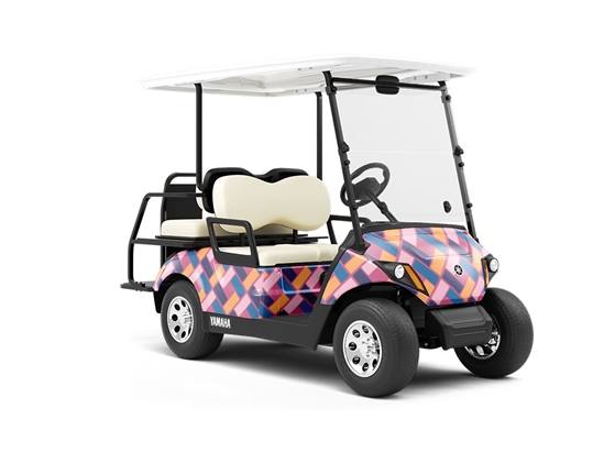Liseran Purple Brick Wrapped Golf Cart