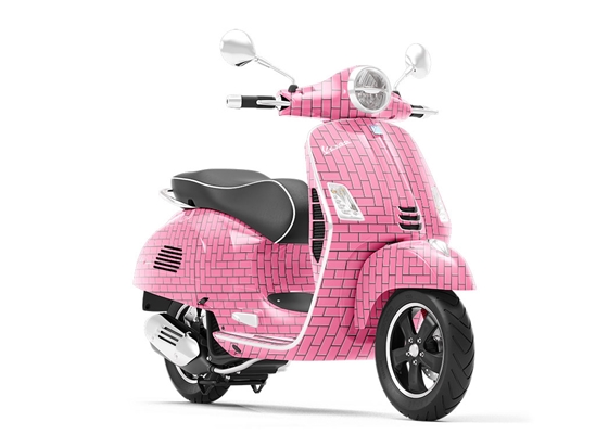Pink  Brick Vespa Scooter Wrap Film