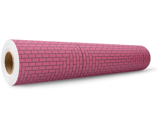 Pink  Brick Wrap Film Wholesale Roll