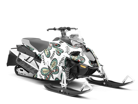 Florally Embedded Bug Custom Wrapped Snowmobile