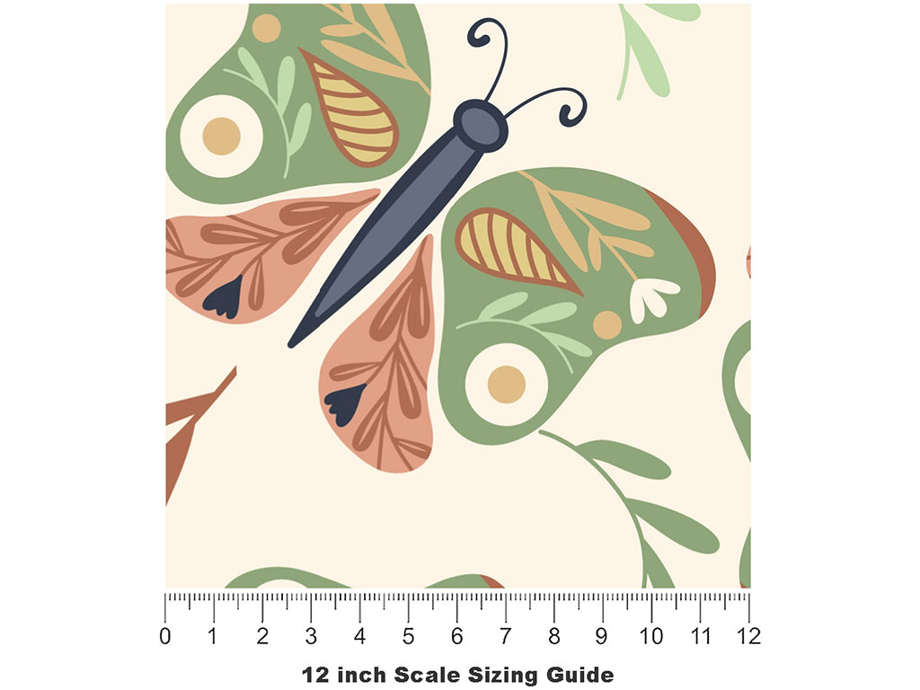 Green Environment Bug Vinyl Film Pattern Size 12 inch Scale