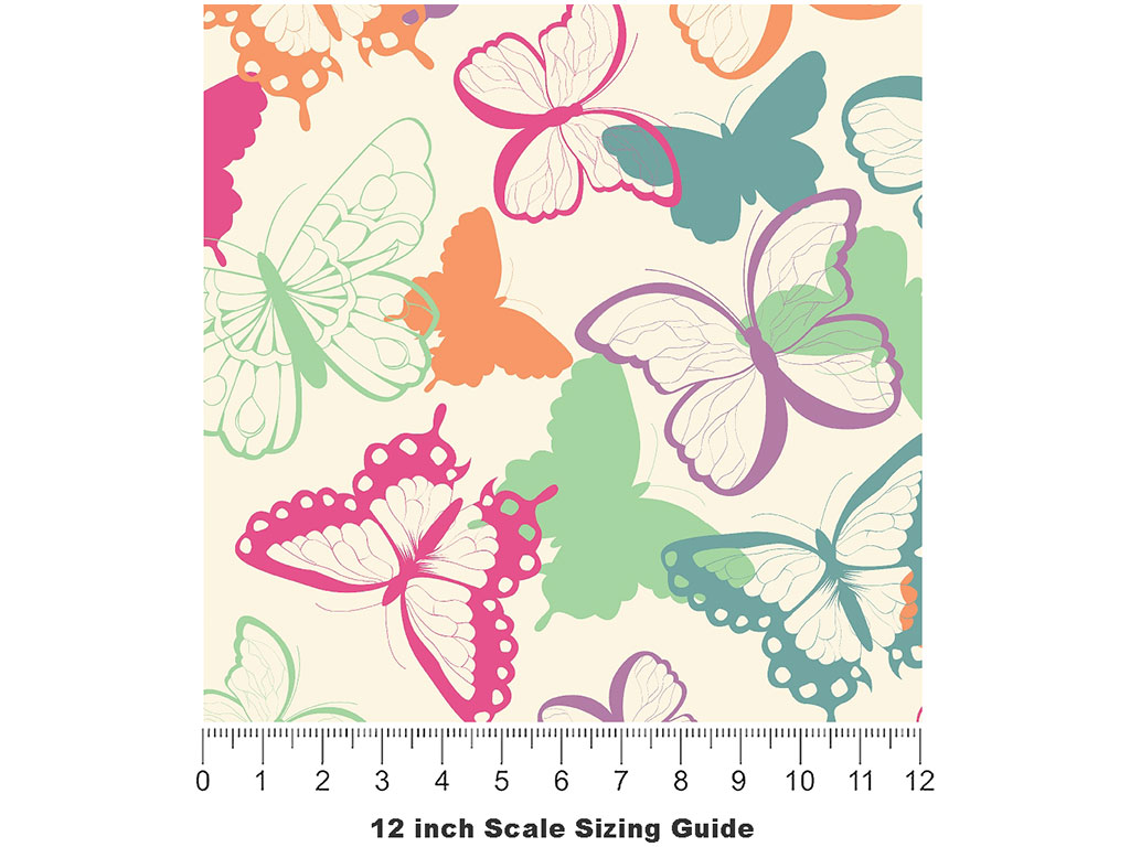 Groovy Vibes Bug Vinyl Film Pattern Size 12 inch Scale