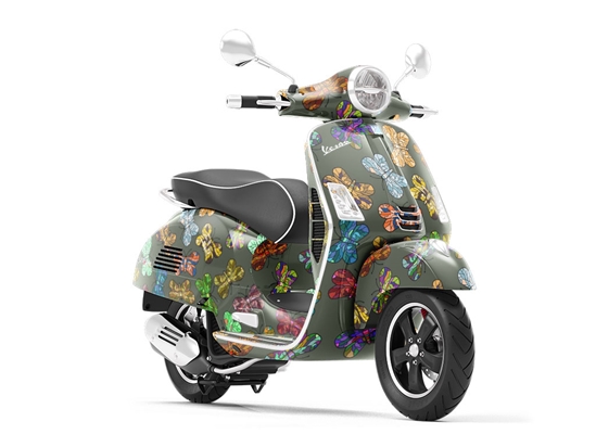 Stained Glass Bug Vespa Scooter Wrap Film