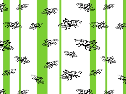 Rwraps™ Grasshopper Print Vinyl Wrap Film - Green Locusts