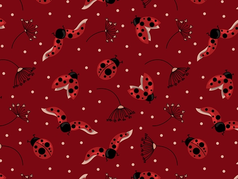 Rwraps™ Ladybug Print Vinyl Wrap Film - Ladies in Red