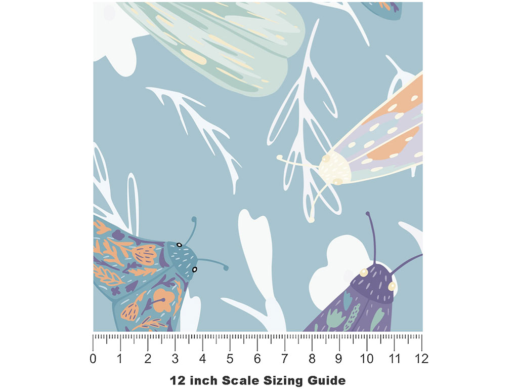 Relaxing Pond Bug Vinyl Film Pattern Size 12 inch Scale