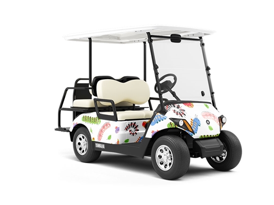 Colorful Crawlers Bug Wrapped Golf Cart