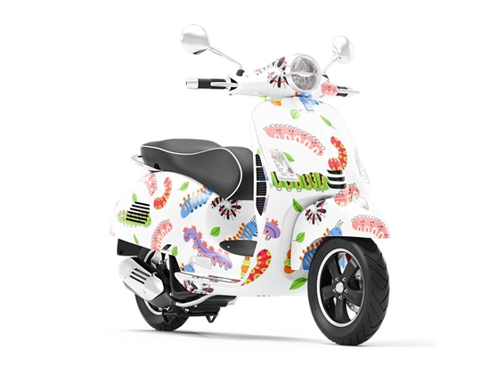 Colorful Crawlers Bug Vespa Scooter Wrap Film