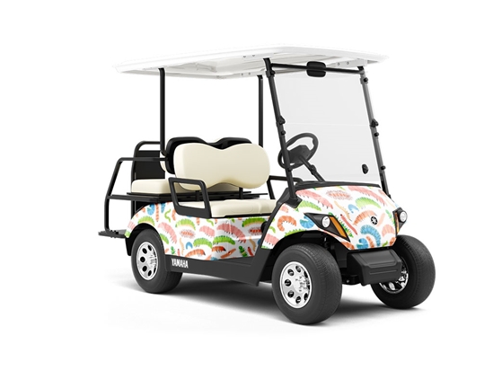 Larval Disco Bug Wrapped Golf Cart